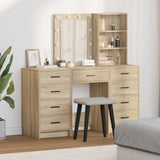 vidaXL Kaptafel met lade 3 pcs Wit 40 x 41 x 135 cm Bewerkt hout