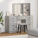 vidaXL Kaptafel met lade 3 pcs Wit 40 x 41 x 135 cm Bewerkt hout