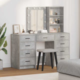 vidaXL Kaptafel met lade 3 pcs Wit 40 x 41 x 135 cm Bewerkt hout