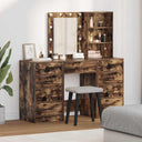 vidaXL Kaptafel met lade 3 pcs Wit 40 x 41 x 135 cm Bewerkt hout