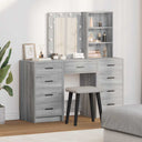 vidaXL Kaptafel met lade 3 pcs Wit 40 x 41 x 135 cm Bewerkt hout