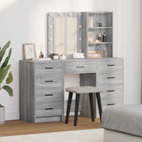 vidaXL Kaptafel met lade 3 pcs Wit 40 x 41 x 135 cm Bewerkt hout