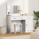 vidaXL Kaptafel met lade 2 pcs Wit 40 x 41 x 75 cm Bewerkt hout