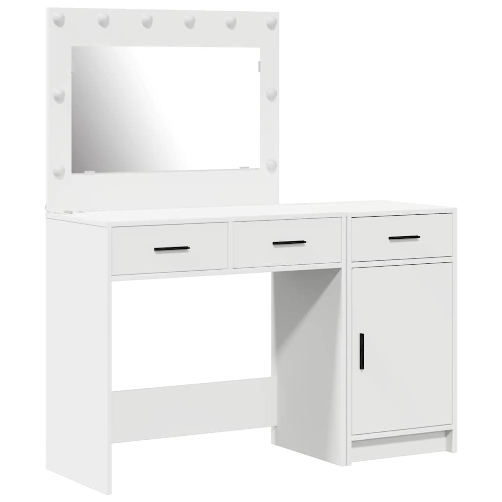 vidaXL Kaptafel met lade 2 pcs Wit 40 x 41 x 75 cm Bewerkt hout