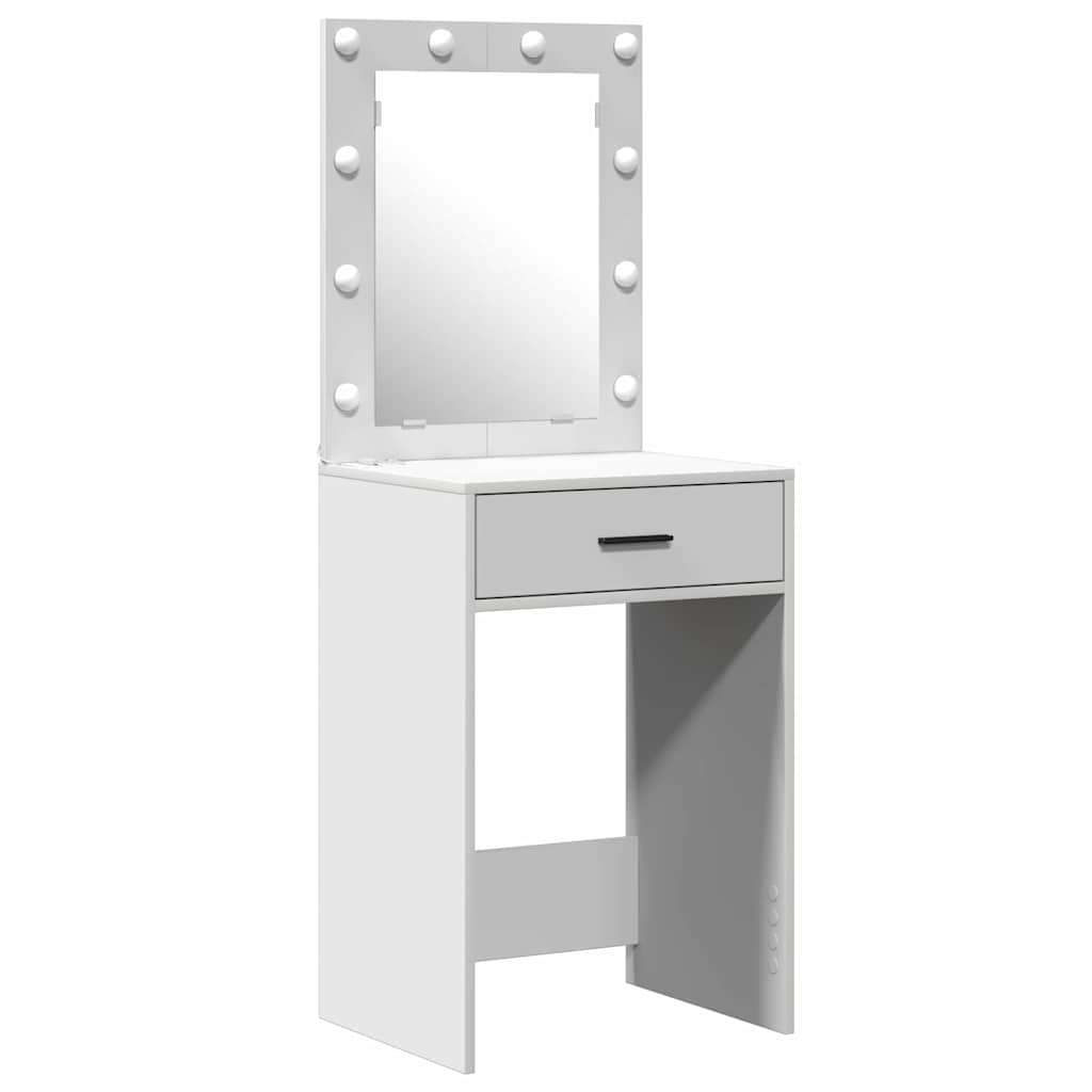 vidaXL Kaptafel met lade 2 pcs Wit 50 x 41 x 135 cm Bewerkt hout
