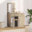 vidaXL Kaptafel met lade 2 pcs Wit 50 x 41 x 135 cm Bewerkt hout