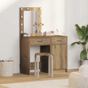 vidaXL Kaptafel met lade 2 pcs Wit 50 x 41 x 135 cm Bewerkt hout