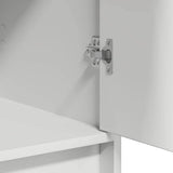 vidaXL Kaptafel met spiegellichten met lade 3 pcs Wit Bewerkt hout