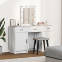 vidaXL Dressing table with mirror lights White 50 x 41 x 135 cm Engineered wood