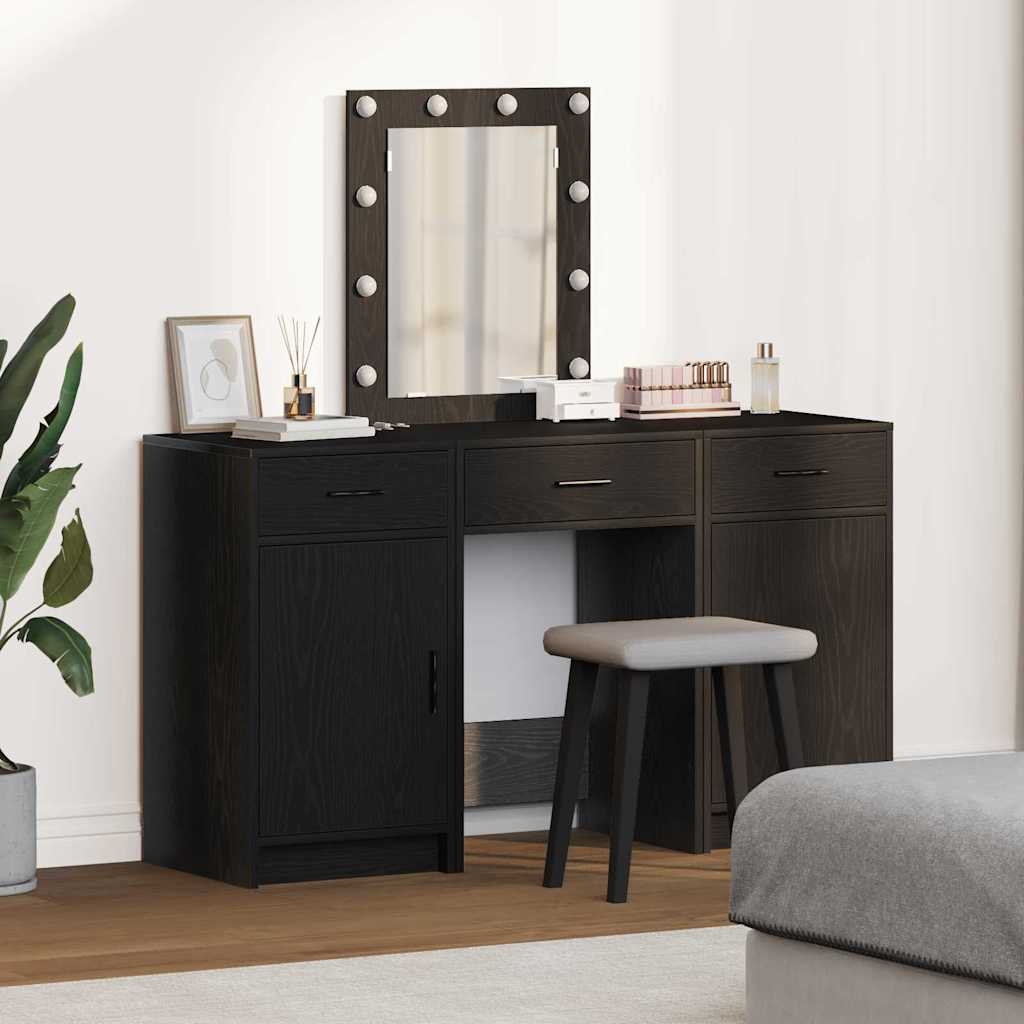 vidaXL Dressing table with mirror lights White 50 x 41 x 135 cm Engineered wood