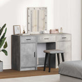 vidaXL Dressing table with mirror lights White 50 x 41 x 135 cm Engineered wood