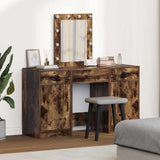 vidaXL Dressing table with mirror lights White 50 x 41 x 135 cm Engineered wood