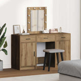 vidaXL Dressing table with mirror lights White 50 x 41 x 135 cm Engineered wood