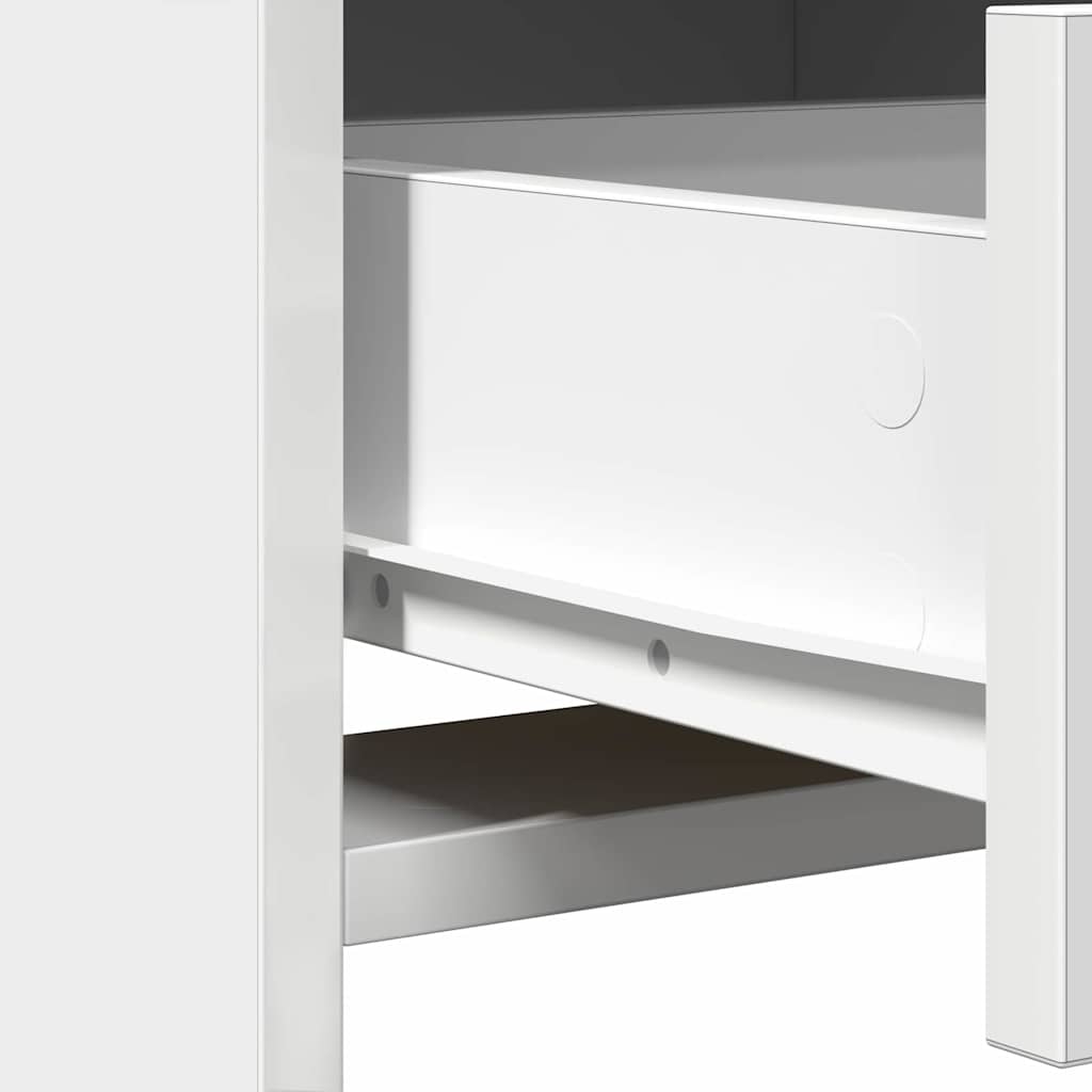 vidaXL Dressing Table Set with LED with Drawer 3 pcs White Engineered wood