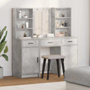 vidaXL Dressing tafel set met LED met lade 3 pcs Wit Bewerkt hout