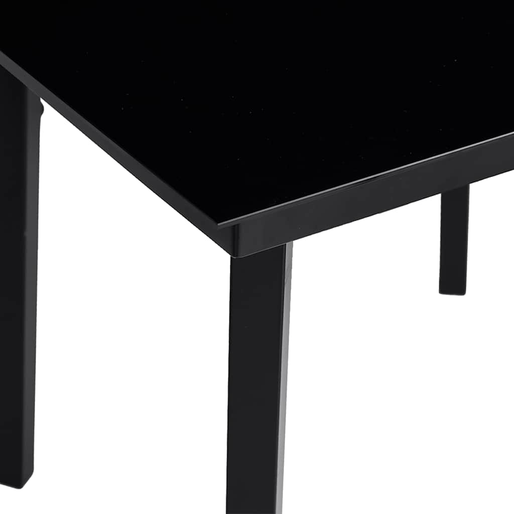 vidaXL 3-delige Tuinset poly rattan glas zwart