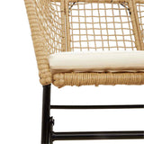 vidaXL 3-delige Tuinset poly rattan glas zwart