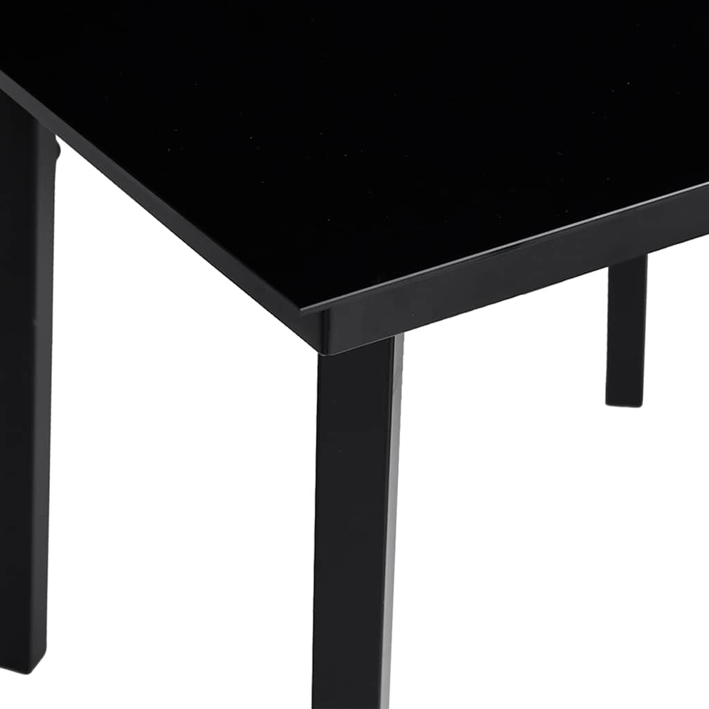 vidaXL 3-delige Tuinset poly rattan glas zwart