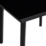 vidaXL 3-delige Tuinset poly rattan glas zwart