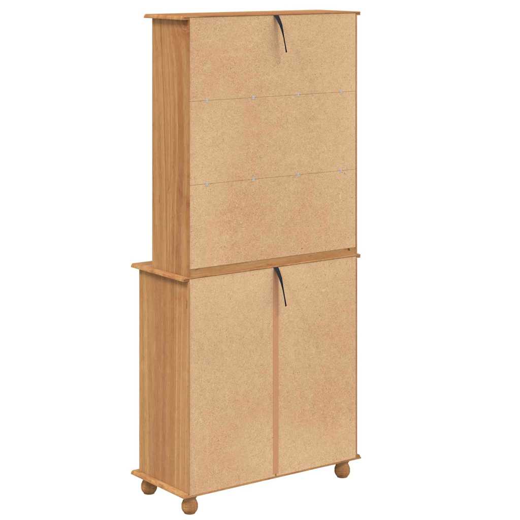 vidaXL Hutch ASKIM Honingwas 91 x 40 x 200,5 cm Massief grenenhout