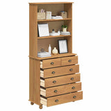 vidaXL Hutch ASKIM Honingwas 91 x 40 x 200,5 cm Massief grenenhout