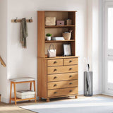 vidaXL Hutch ASKIM Honingwas 91 x 40 x 200,5 cm Massief grenenhout