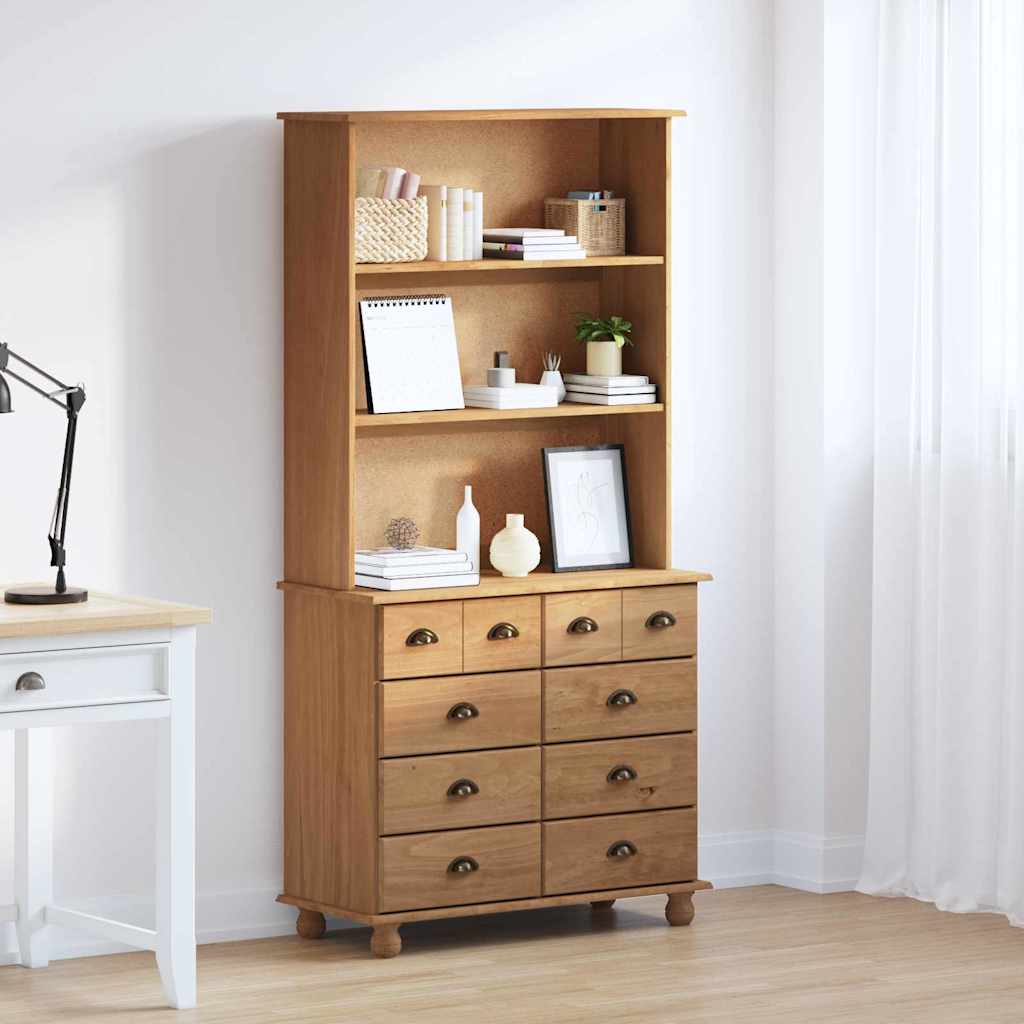 vidaXL Hutch ASKIM Honingwas 91 x 40 x 200,5 cm Massief grenenhout