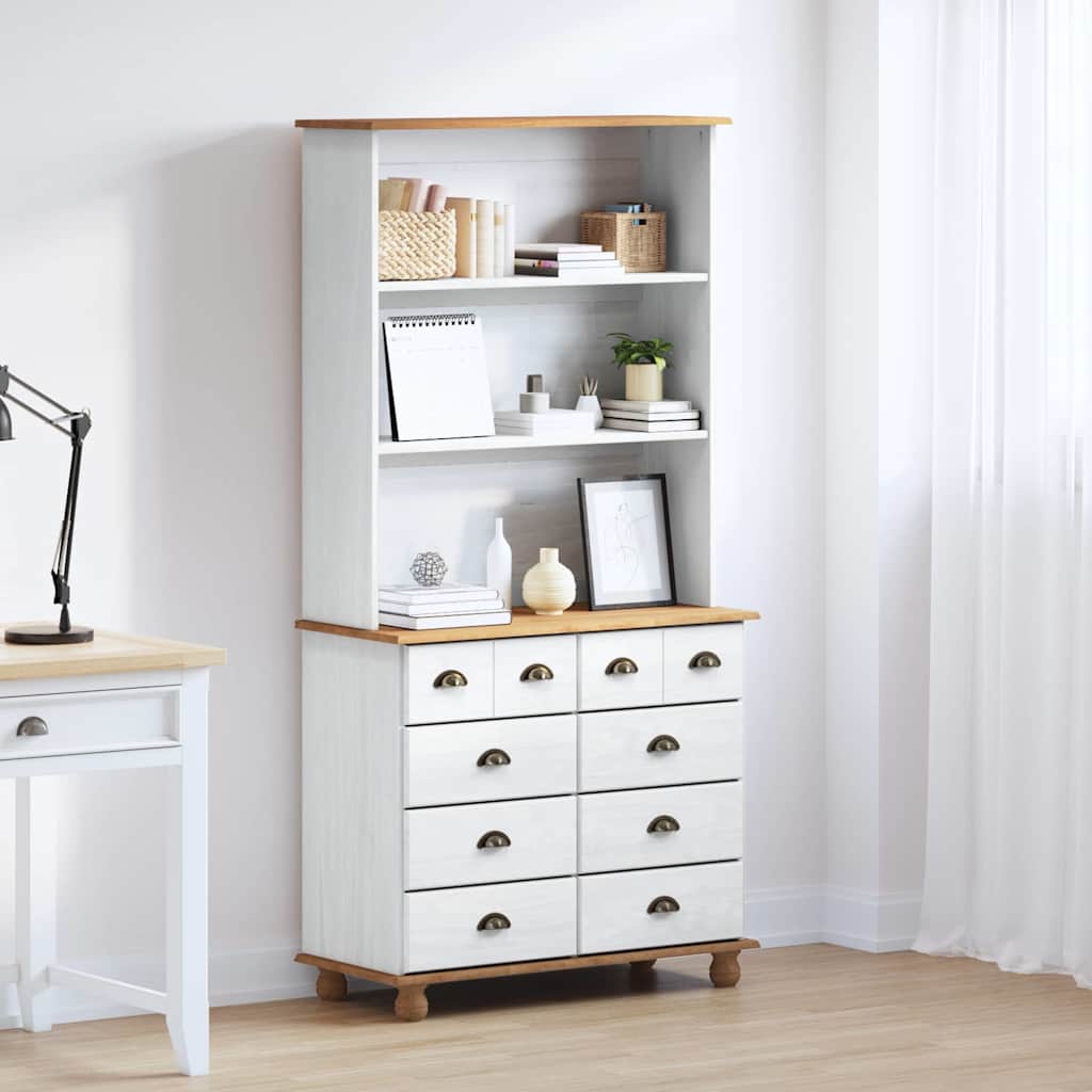 vidaXL Hutch ASKIM Honingwas 91 x 40 x 200,5 cm Massief grenenhout