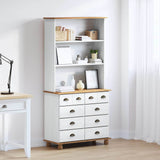 vidaXL Hutch ASKIM Honingwas 91 x 40 x 200,5 cm Massief grenenhout