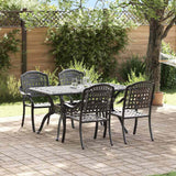 vidaXL Tuin Eettafel Set 5 pcs Wit Aluminium