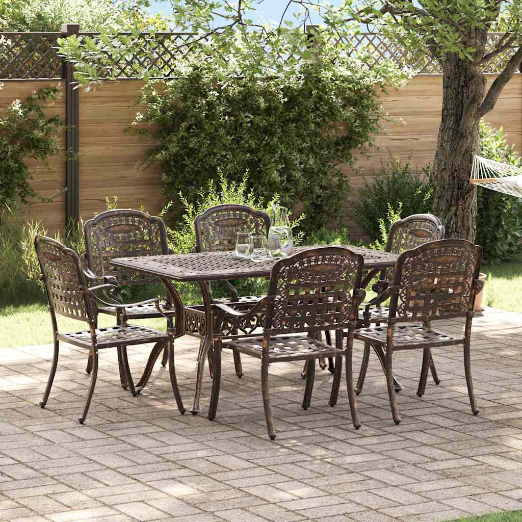 vidaXL Tuin Eettafel Set 5 pcs Wit Aluminium