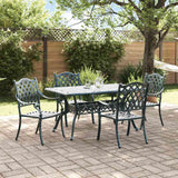 vidaXL Tuin Eettafel Set 5 pcs Wit Aluminium