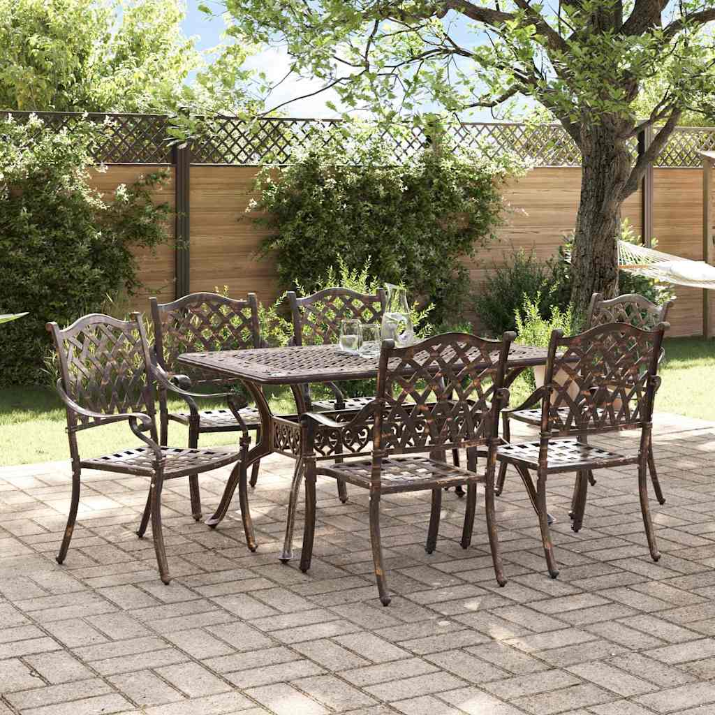 vidaXL Tuin Eettafel Set 5 pcs Wit Aluminium