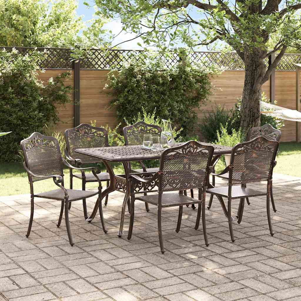 vidaXL Tuin Eettafel Set 5 pcs Wit Aluminium