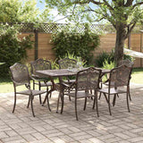 vidaXL Tuin Eettafel Set 5 pcs Wit Aluminium