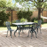 vidaXL Tuin Eettafel Set 5 pcs Wit Aluminium