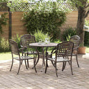 vidaXL Garden Dining Set 5 pcs Green Aluminium