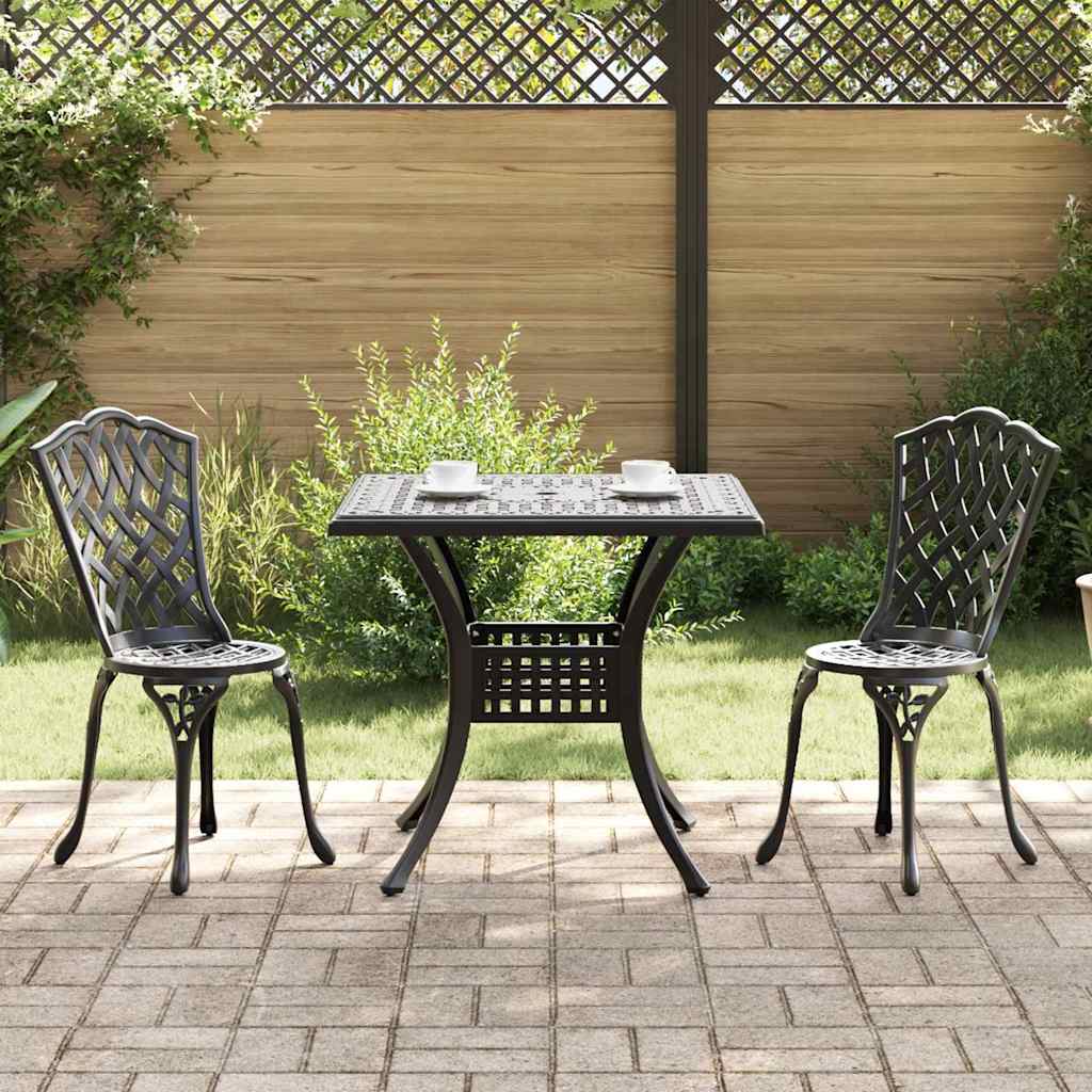 vidaXL Tuinstafel Set 3 pcs Brons Gegoten Aluminium