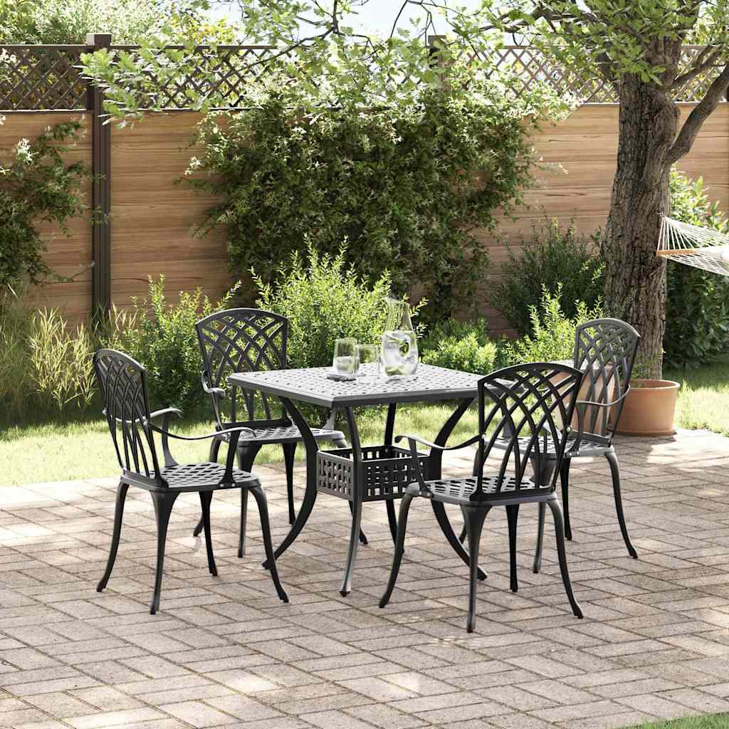 vidaXL Tuinstafel Set 3 pcs Brons Gegoten Aluminium