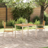vidaXL Tuin Eettafel Set 3 pcs Bruin Massief Acacia Hout