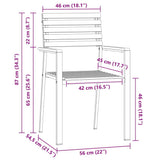 vidaXL Tuin Eettafel Set 3 pcs Bruin Massief Acacia Hout