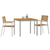 vidaXL Tuin Eettafel Set 3 pcs Bruin Massief Acacia Hout
