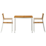 vidaXL Tuin Eettafel Set 3 pcs Bruin Massief Acacia Hout