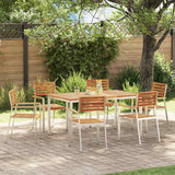 vidaXL Tuin Eettafel Set 3 pcs Bruin Massief Acacia Hout