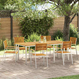 vidaXL Tuin Eettafel Set 3 pcs Bruin Massief Acacia Hout