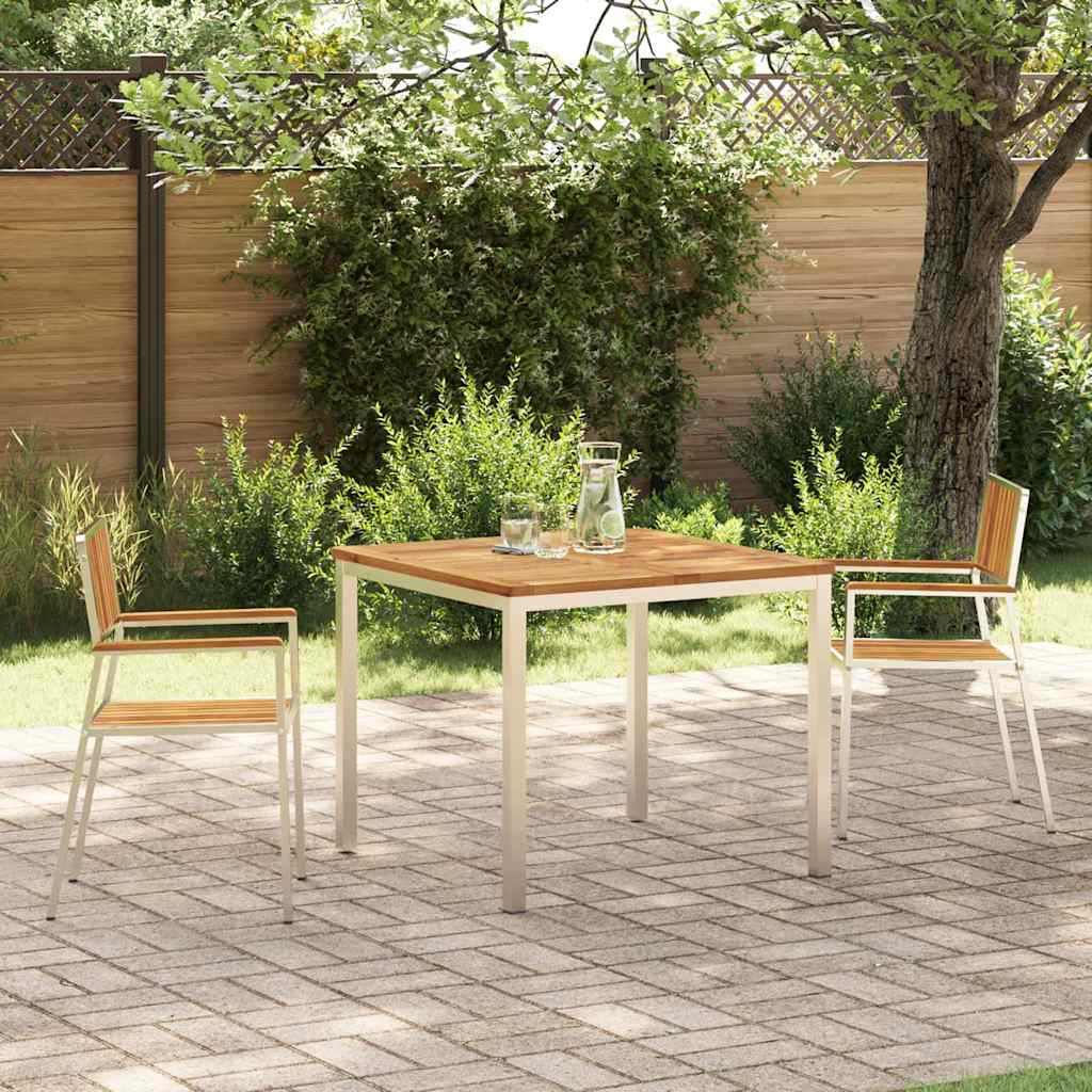 vidaXL Outdoor Dining Set 3 pcs Brown Solid Acacia Wood