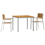 vidaXL Outdoor Dining Set 3 pcs Brown Solid Acacia Wood