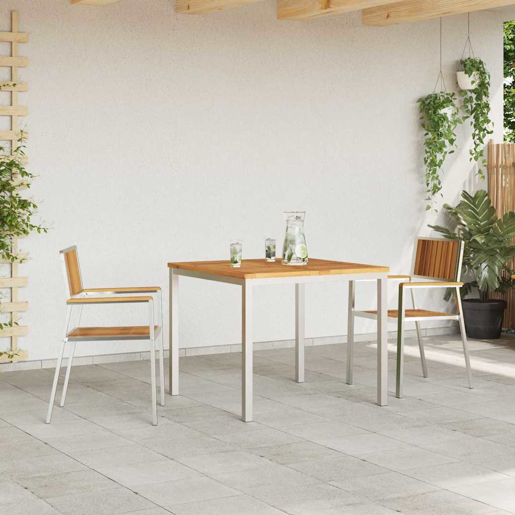 vidaXL Outdoor Dining Set 3 pcs Brown Solid Acacia Wood