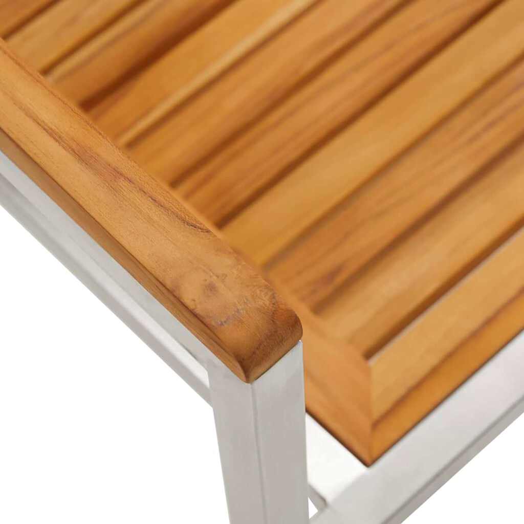 vidaXL Tuin Eettafel Set 3 pcs Bruin Massief Acacia Hout