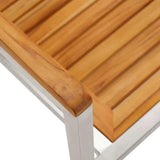 vidaXL Tuin Eettafel Set 3 pcs Bruin Massief Acacia Hout